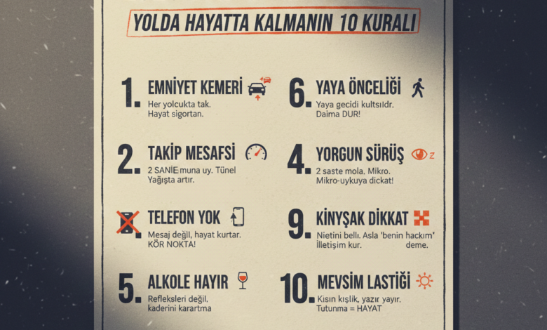 Trafikte Dikkat Edilmesi Gereken 10 Hayat Kurtaran Kural